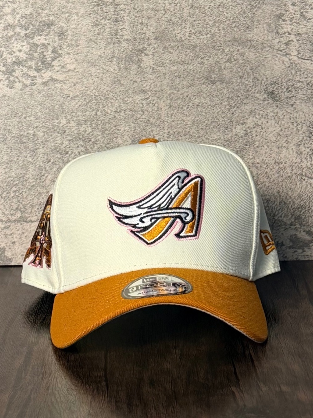 New Era LA Angels 50th Anniversary 9FORTY A-Frame Snapback Hat NWT Cream